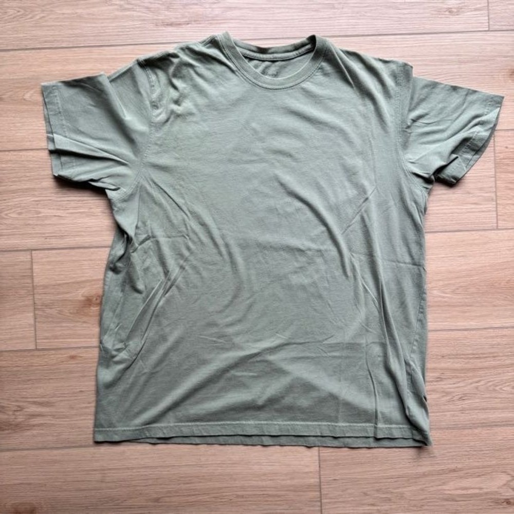 Eddie Bauer Mens XL T-Shirt Short‎ Sleeve Sage Green Cotton Crew Neck Tee